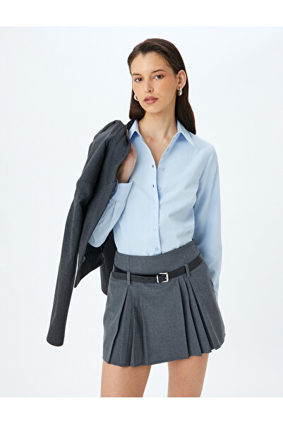 Koton Uzun Kollu Slim Fit Klasik Poplin Gömlek