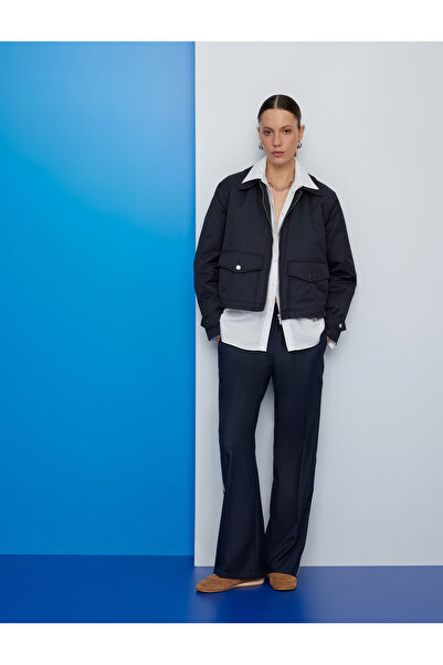 Koton Uzun Kollu Çizgili Detaylı Poplin Oversize Gömlek