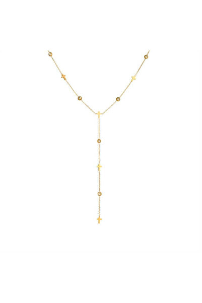 Pursehuit Colier auriu, realizat din oțel inoxidabil, suflat cu aur de 18k, E...