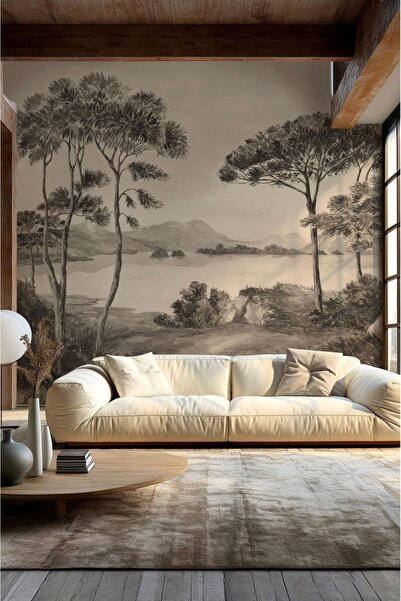 dekoartizan Ağaç Manzarası Tekstil Duvar Kağıdı