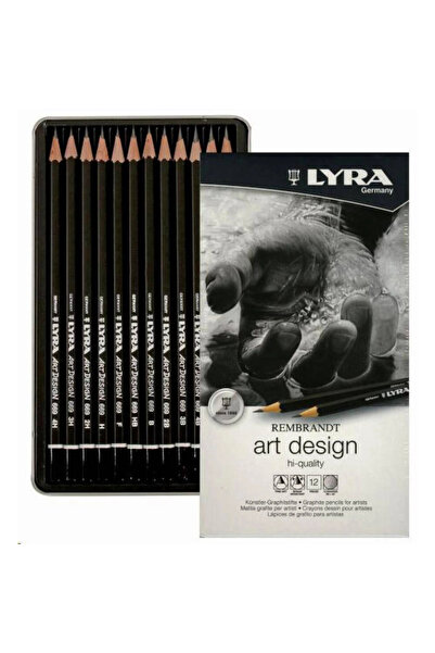 LYRA Rembrandt Art Design Profesyonel Dereceli Kalem Seti 12’li Metal Kutu N:...