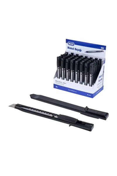 Mas Metal Gövdeli Klipsli Maket Bıçağı 563
