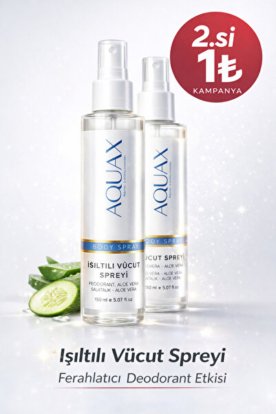 AquaX Işıltılı Vücut Spreyi 150 ml - Nemlendirici Etki Ve Işıltılı Cilt