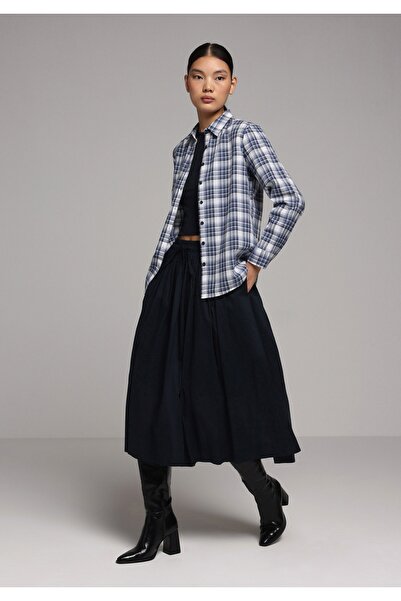 Colin's Fusta midi dreaptă pentru femei, albastru marin