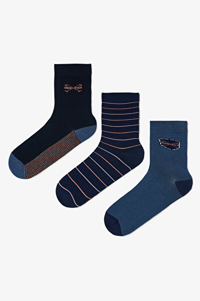 Penti Multicolored Men's Shield Striped 3-Piece Socks