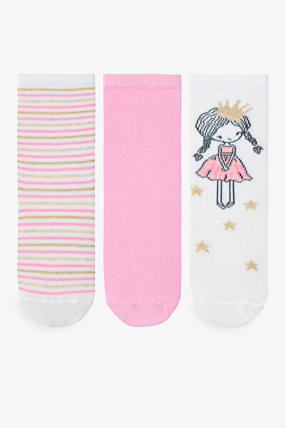 Penti Çok Renkli Kız Çocuk Stripe Princess 3lü Soket Çorap