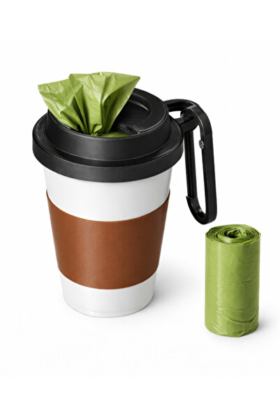 Havhav Köpek Kaka Poşeti Çantası – Kahve Bardağı Tasarımlı Asılabilir ve Taşı...