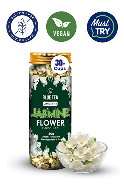 BLUE TEA Jasmine Herbal Tea, Slimming & Stress Relief, Caffeine-Free, 30g (30...