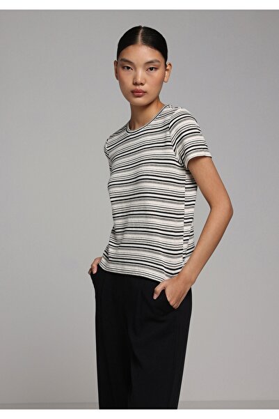 Colin's Regular Fit Round Neck Striped Women's Multicolor Short Sleeve T-Shirt