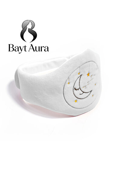 Bayt Aura حزام بطن لطفل الرضيع لتهدئة المغص والغازات بنقشة القمر والنجوم، ناع...