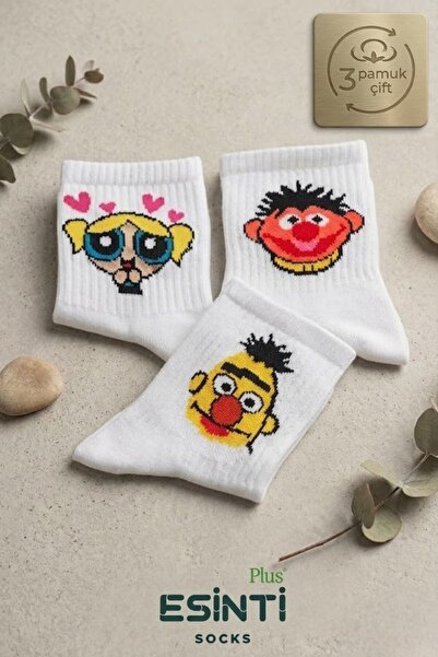 Esinti Dětské ponožky pod kolena školní ponožky Barevné dívčí vzorované ponož...