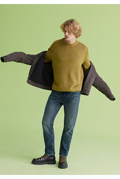 Colin's Comfort Fit Round Neck Jacquard Men's Sari Sweater