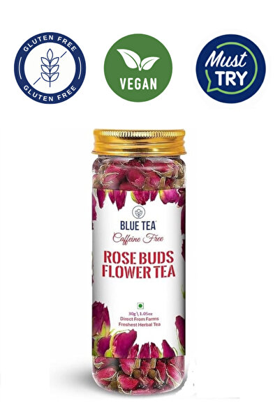 BLUE TEA Rose Buds Herbal Tea, Vitamin C, Hair & Skin Care, Caffeine-Free, 30...