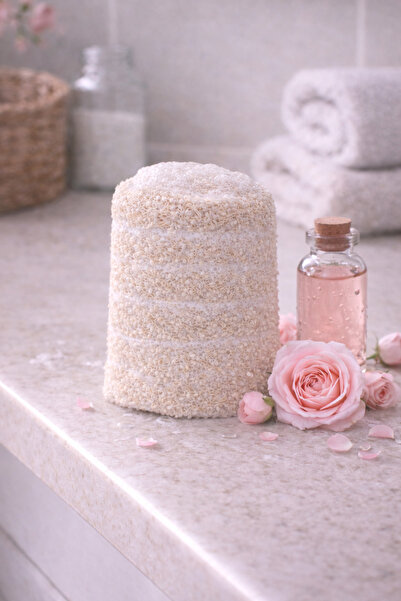 Lavandula Kendinden Sabunlu Doğal Kabak Lifi (Gül Yağı ve Zeytinyağı)