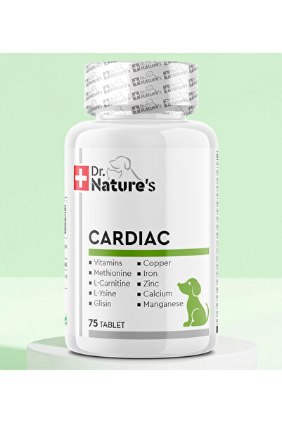 Dr. Nature's Köpek Kalp Desteği 75 Tablet – Cardiac Vitamin, Taurin ve L-Carn...