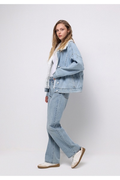 Colin's Γυναικείο παντελόνι τζιν ινδικό με ίσια εφαρμογή στη μέση και ολόσωμο