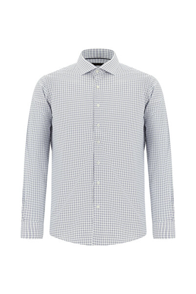 Abdullah Kiğılı Uzun Kol Slim Fit Dar Kesim Ekose Pamuk Gömlek