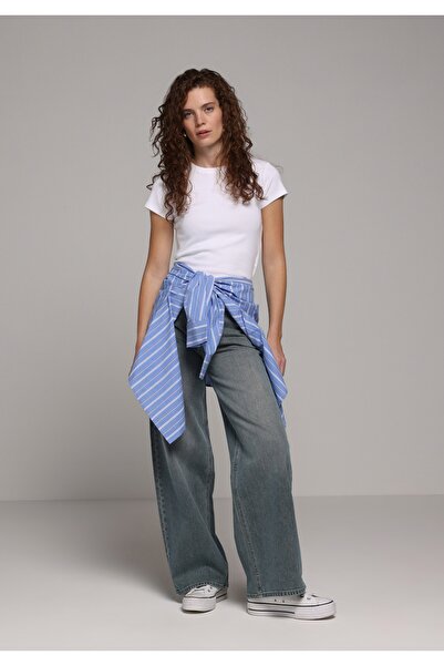 Colin's Loose Fit Women's Green Cast Denim Jean Pants