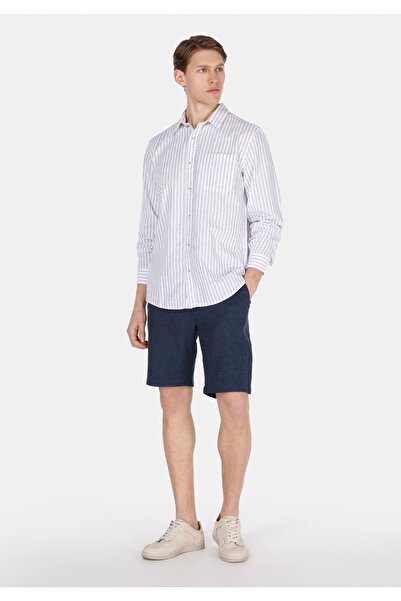 Colin's Ανδρικό σορτς μεσαίου ύψους, ίσιο, ανδρικό λινό, μείγμα μπλε ναυτικού