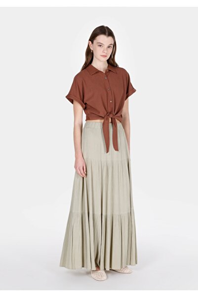 Colin's Maxi Length Düz Kadın Yeşil Etek