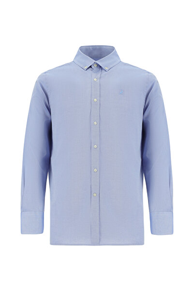 Abdullah Kiğılı Long Sleeve Regular Fit Patterned Cotton Shirt