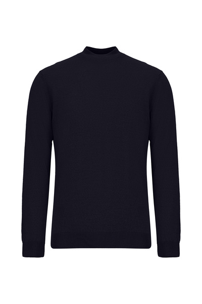 Kiğılı Pulover din lână cu jumătate de gât, cu croiala obișnuită