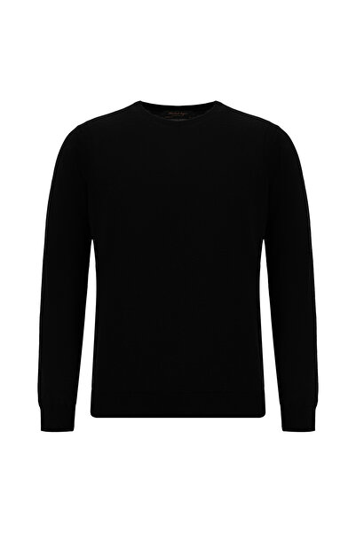 Abdullah Kiğılı Crew Neck Regular Fit Wool Cashmere Knitwear Sweater