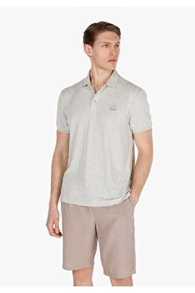 Colin's تي شيرت رجالي ذو قصة عادية وياقة بولو ولون أخضر محبوك بأكمام قصيرة