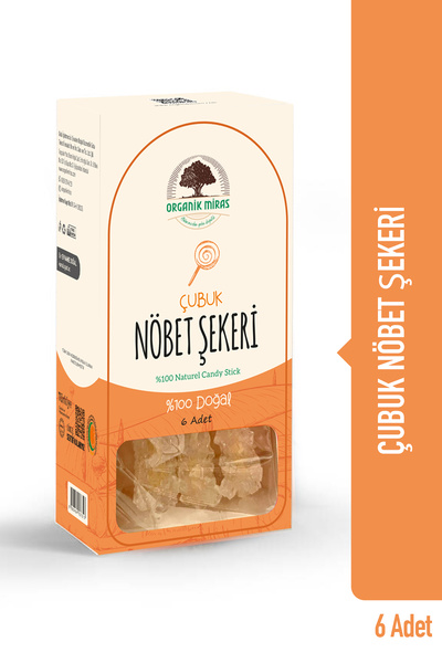 EVVAHE DOĞAL Doğal Çubuk Nöbet Şekeri 6 Adet
