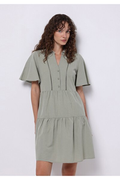 Colin's Regular Fit Kadın Yeşil Elbise