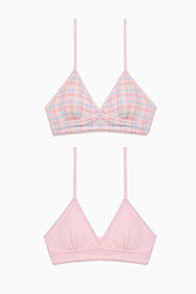 Penti Geometrik Desenli My First Bra Autumn Çıkarılabilir Kaplı 2'li Alıştırm...