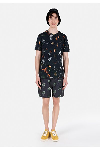 Colin's Regular Fit Orta Bel Erkek Siyah Deniz Şortu