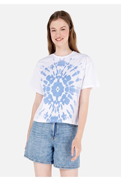 Colin's Tricou alb de damă cu mânecă scurtă