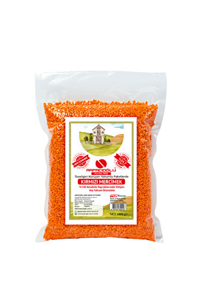 Arpacıoğlu %100 Yerli Türk Malı Kırmızı Yaprak Mercimek 5kg (naturel) (Vakumlu - 5x1kg)