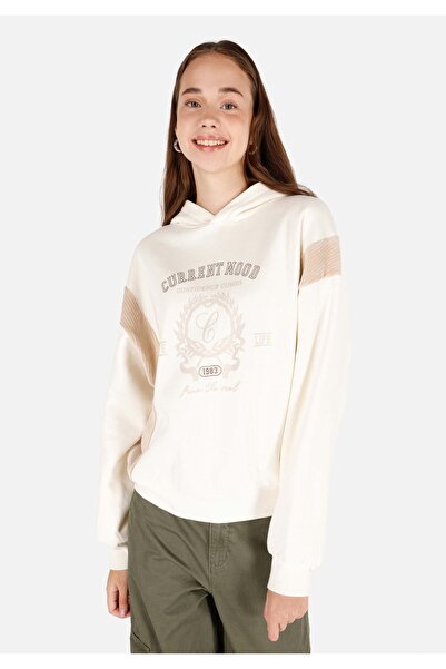 Colin's Regular Fit Kapüşonlu Kadın Ekru Sweatshirt