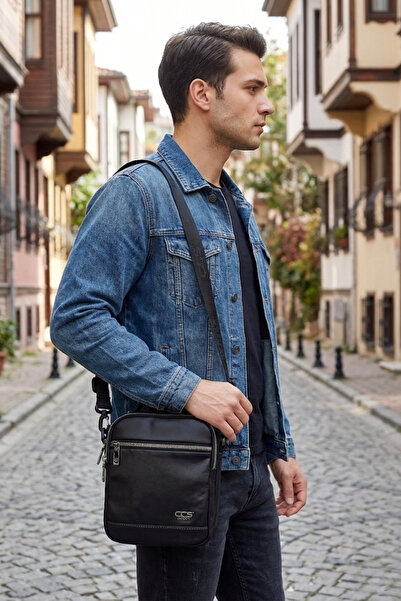 ÇÇS 31376 حقيبة يد بحزام كتف، حقيبة كروس، حقيبة كتف، لون أسود