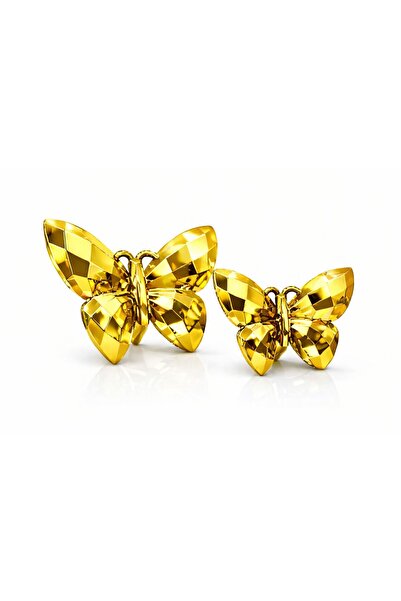 HRD STORE DEKORATİF 2 Lİ KELEBEK SÜS BİBLO AKSESUAR GOLD