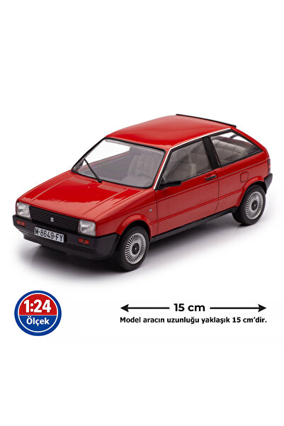 Atlas 1:24 Ölçek 1984 Seat Ibiza Diecast Metal Minyatür Model Araba 15cm