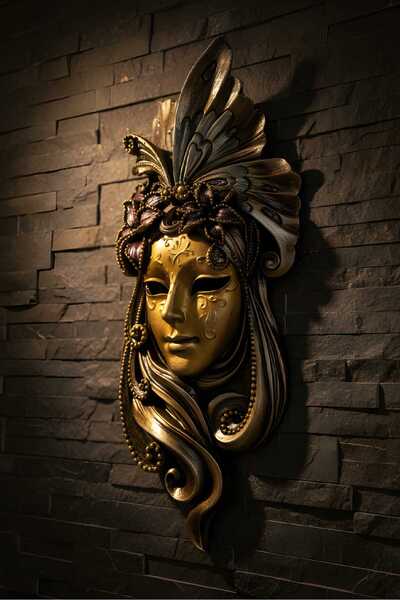 Dolce Kelebekli Kadın Duvar Mask 15x32cm