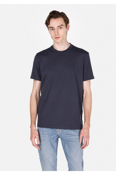 Colin's تي شيرت رجالي ذو قصة عادية قطن lu برقبة دائرية وأكمام قصيرة باللون ال...