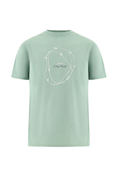 Abdullah Kiğılı Велосипедна комір Regular Fit Бавовняна футболка з принтом