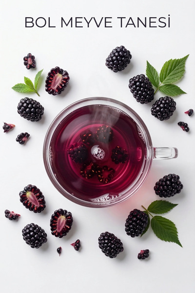prafendy Blackberry Tea - Real Fruit with Grains 1000 Gr