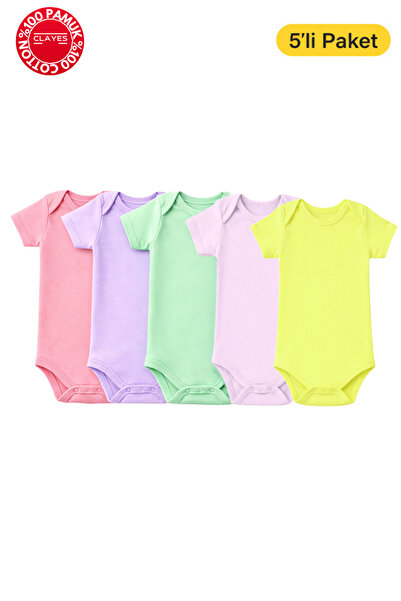 CLAYES Zıbın Newborn Newborn Baby Bodysuit with Snap Fasteners on the Bottom,...