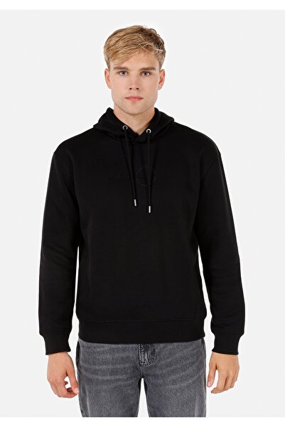 Colin's Hanorac negru pentru bărbați, cu potrivire confortabilă