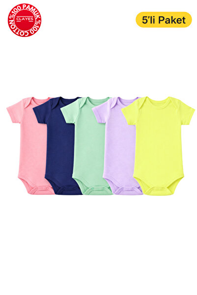 CLAYES Zıbın Newborn Newborn Baby Bodysuit with Snap Fasteners on the Bottom,...