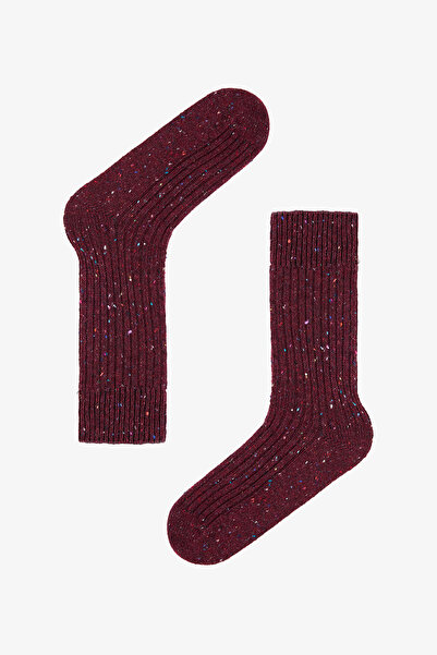 Penti Erkek Ribbed Bordo Soket Çorap