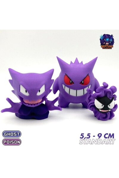 Neptune #0092 Gastly, Haunter, Gengar Pokemon Gelişim Seti