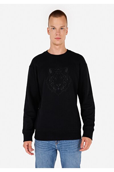 Colin's Hanorac negru pentru bărbați, cu potrivire confortabilă