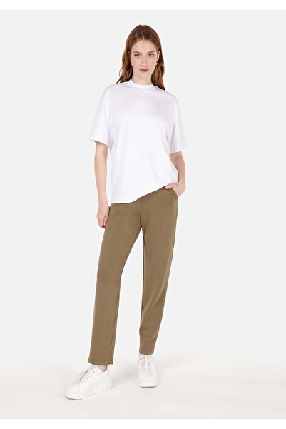 Colin's Regular Fit Orta Bel Kadın Yeşil Eşofman Altı