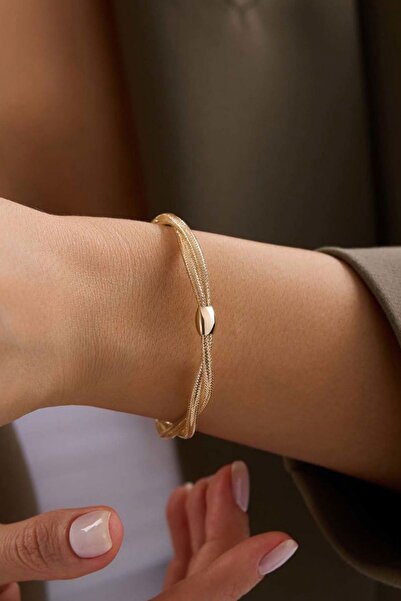 Bayar Gold 14 Ayar Altın Çift Sarmal İtalyan Esnek Bilezik